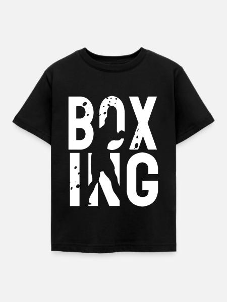 Boxing Silhouette - Kinder T-Shirt - Schwarz