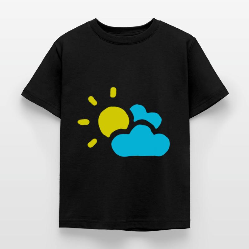 Cloudy sun clouds sky summer spring Kids' T-Shirt