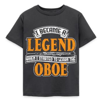 Oboe Instrument Orchester - T-shirt Enfant - charbon - Devant - AI Model Kid Female (0cm)