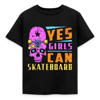 Skate Girl Skate Skate Skate Idée cadeau - T-shirt Enfant - noir - Devant - AI Model Kid Female (0cm)