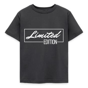 limited edition - Kids' T-Shirt - dark grey - Front - AI Model Kid Female (0cm)
