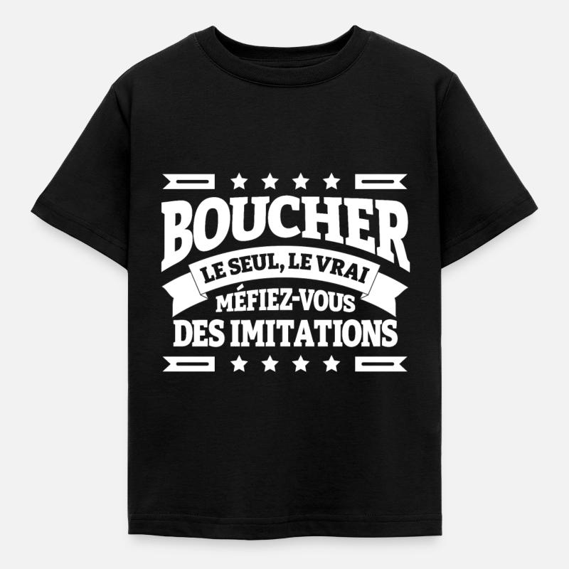 BOUCHER - T-shirt Enfant - noir