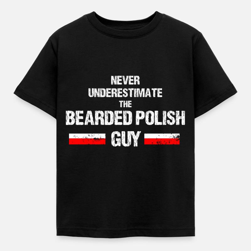 bearded polish - Kids' T-Shirt - black