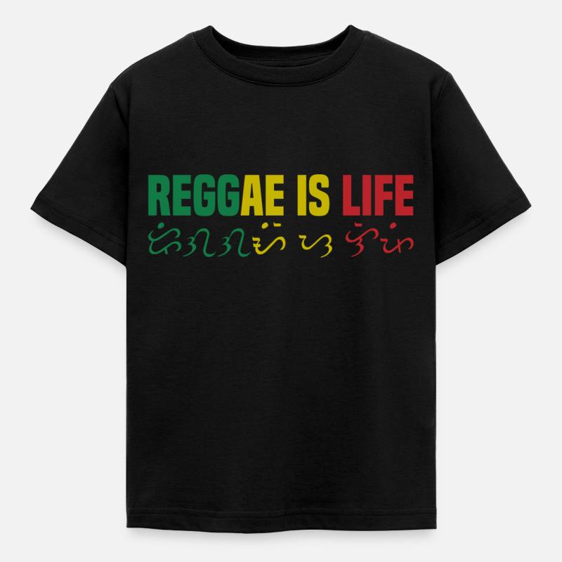 Reggae ist Leben - Kinder T-Shirt - Schwarz
