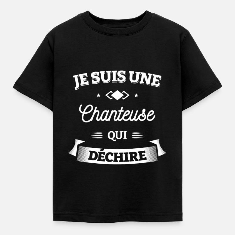 CHANTEUSE QUI DÉCHIRE - T-shirt Enfant - noir