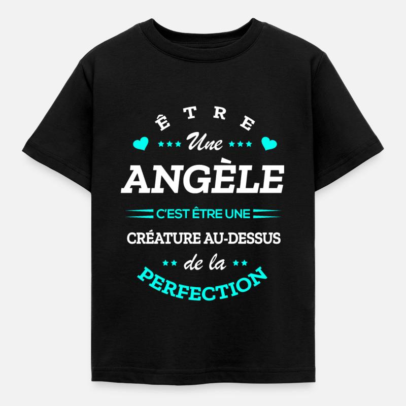 ANGÈLE PARFAITE - NOM ANGÈLE - T-shirt Enfant - noir