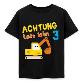 3 Jahre Alt - 3 Geburtstag - Kinder T-Shirt - Schwarz - Vorne - AI Model Kid Female (0cm)