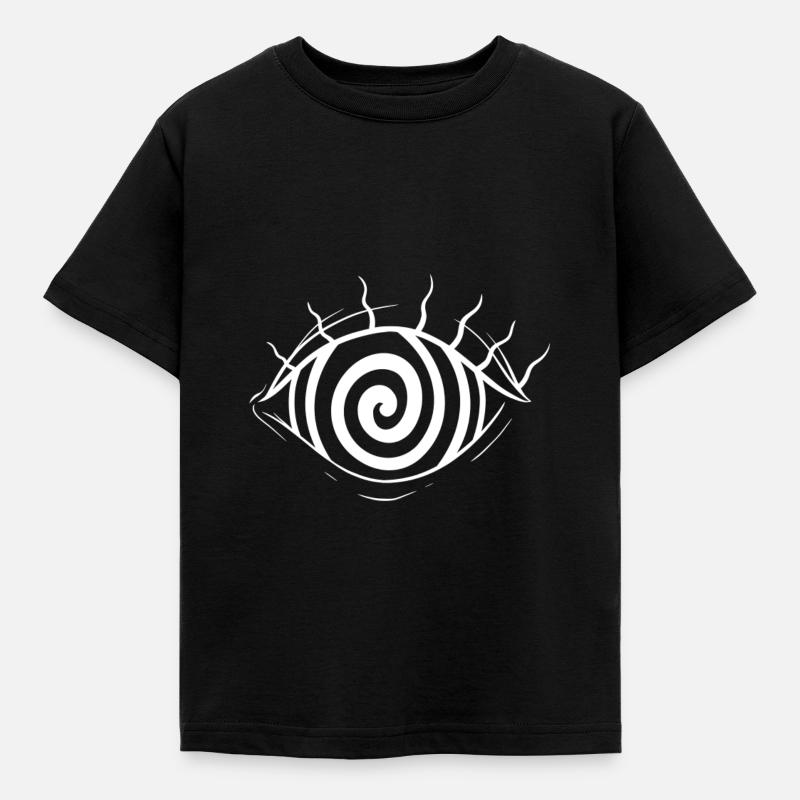 Oeil design blanc - T-shirt Enfant - noir
