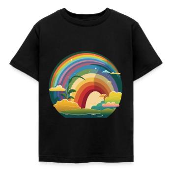 ARC-EN-CIEL - T-shirt Enfant - noir - Devant - AI Model Kid Female (0cm)