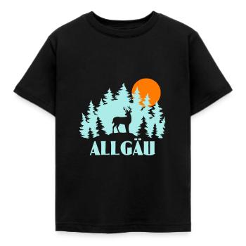 Allgäu - Kinder T-Shirt - Schwarz - Vorne - AI Model Kid Female (0cm)