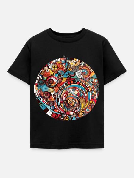 Retro Design - Kinder T-Shirt - Schwarz