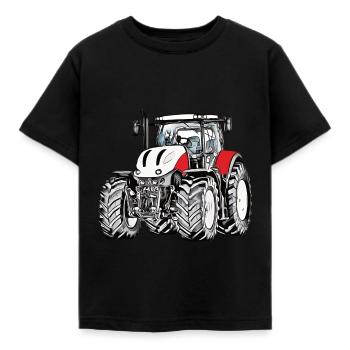 Coole Jungs fahren Traktor Trecker Jungen Kinder - Kinder T-Shirt - Schwarz - Vorne - AI Model Kid Female (0cm)