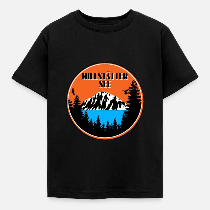 Millstätter See - Kinder T-Shirt - Schwarz