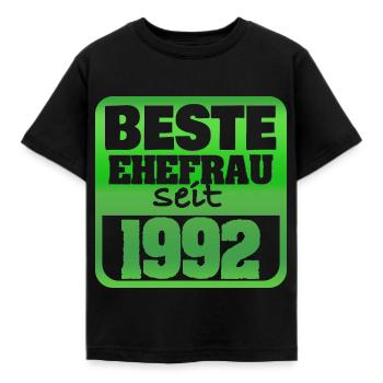 Ehe 1992 - Kinder T-Shirt - Schwarz - Vorne - AI Model Kid Female (0cm)