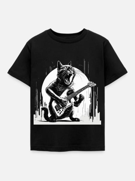 E-Gitarre - Kinder T-Shirt - Schwarz