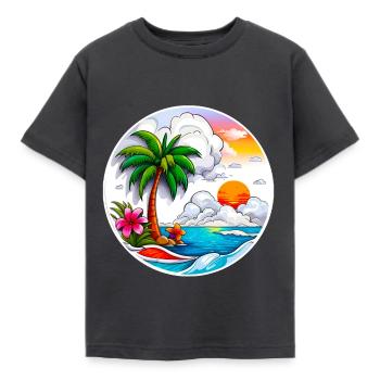 Ready for a holiday - Kids' T-Shirt - dark grey - Front - AI Model Kid Female (0cm)