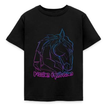 Cheval passion équitation - T-shirt Enfant - noir - Devant - AI Model Kid Female (0cm)