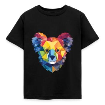 Koala buntes Aquarell Tier Haustier Illustration - Kinder T-Shirt - Schwarz - Vorne - AI Model Kid Female (0cm)