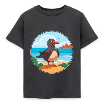 Bird Watercolor Cartoon Kawaii Clipart Animal - Kids' T-Shirt - dark grey - Front - AI Model Kid Female (0cm)