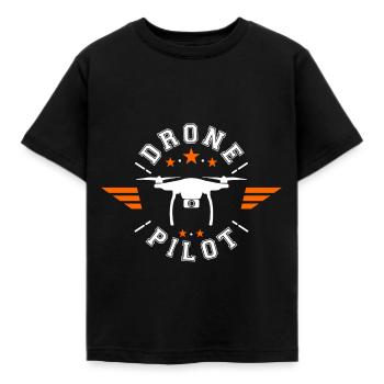 Drone Pile - Kids' T-Shirt - black - Front - AI Model Kid Female (0cm)