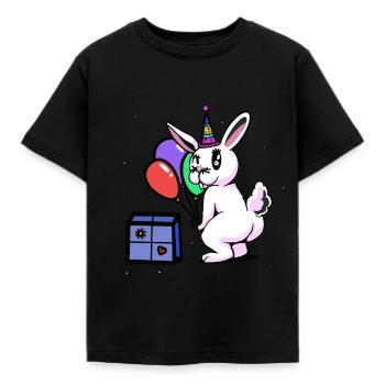 Hase Geburtstag Gratulieren Glückwunsch Feiern - Kinder T-Shirt - Schwarz - Vorne - AI Model Kid Female (0cm)