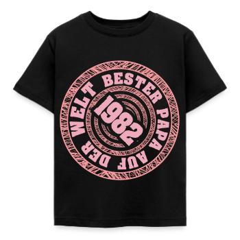 Vater 1982 - Kinder T-Shirt - Schwarz - Vorne - AI Model Kid Female (0cm)