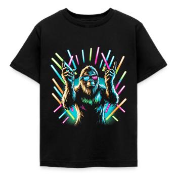 Raver Bigfoot - T-shirt Enfant - noir - Devant - AI Model Kid Female (0cm)