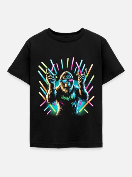 Raver Bigfoot - Kids' T-Shirt - black