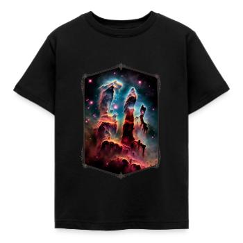 Piliers de la création - T-shirt Enfant - noir - Devant - AI Model Kid Female (0cm)