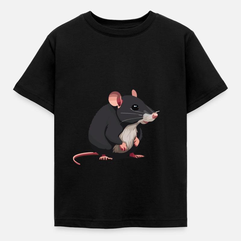 Maus - Kinder T-Shirt - Schwarz