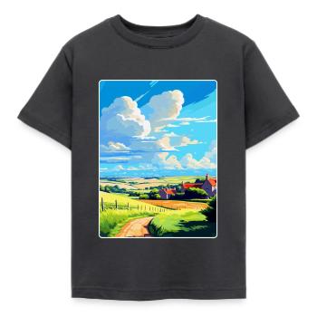 Wylam England Uk Vintage Reise Poster Souvenir - Kinder T-Shirt - Dunkelgrau - Vorne - AI Model Kid Female (0cm)