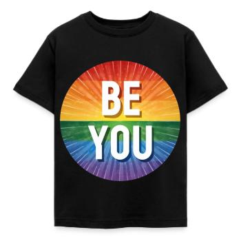 LGBTQ Be You - Kinder T-Shirt - Schwarz - Vorne - AI Model Kid Female (0cm)