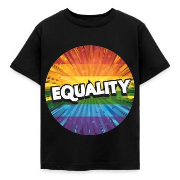 LGBTQ Equality - Kinder T-Shirt - Schwarz - Vorne - AI Model Kid Female (0cm)