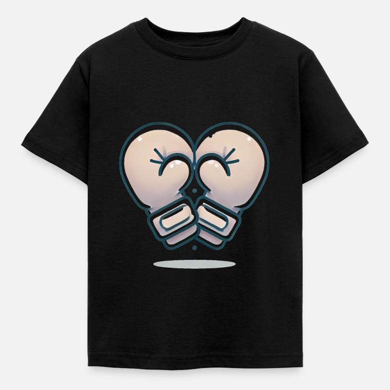 Conception de gants de boxe en forme de cœur - T-shirt Enfant - noir