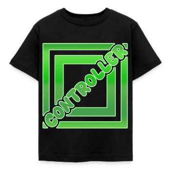 Controller - Kinder T-Shirt - Schwarz - Vorne - AI Model Kid Female (0cm)