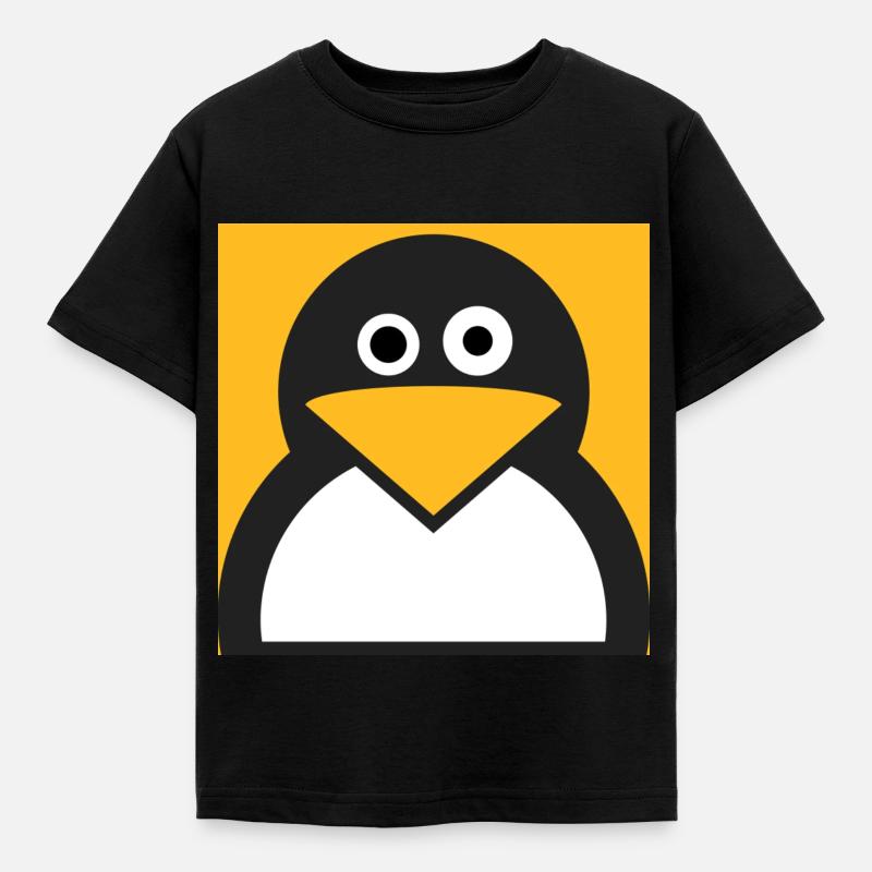 Linux Penguin - Kids' T-Shirt - black
