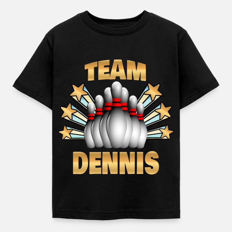 Bowling Dennis - Kids' T-Shirt - black