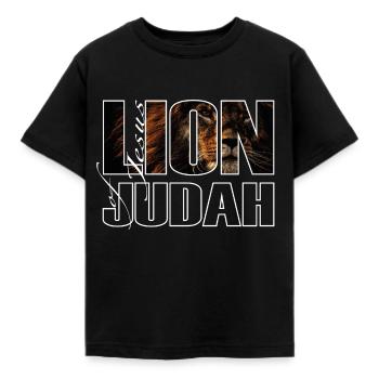 Jesus - Lion of Judah - Kinder T-Shirt - Schwarz - Vorne - AI Model Kid Female (0cm)
