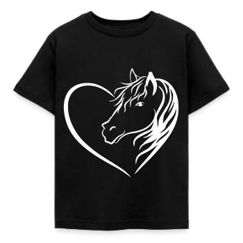 Amour de cheval - T-shirt Enfant - noir - Devant - AI Model Kid Female (0cm)