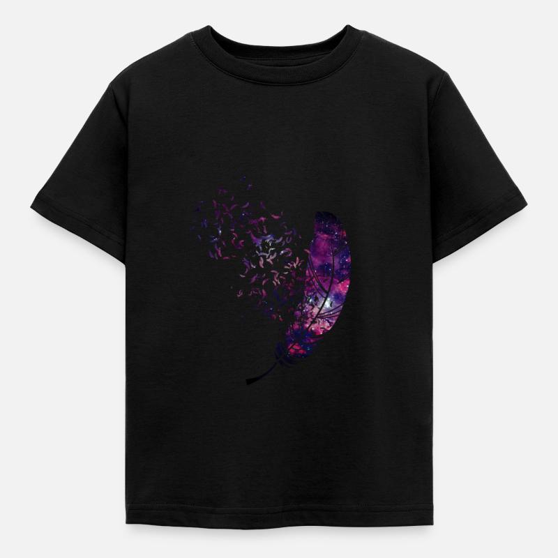 léger comme une plume - T-shirt Enfant - noir