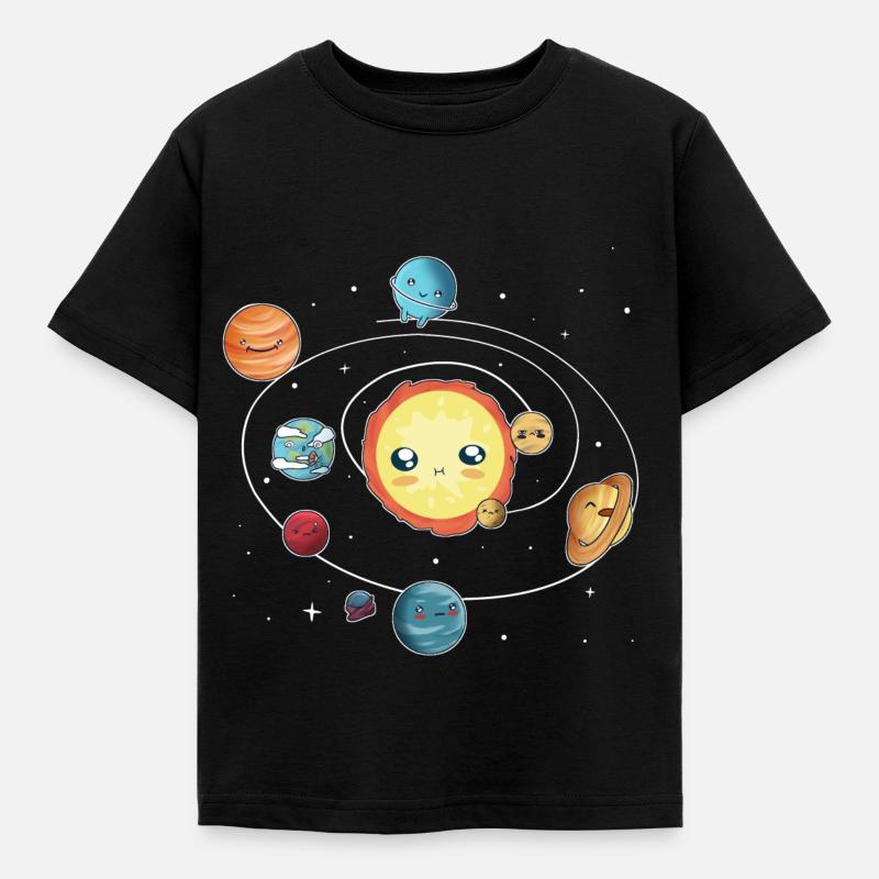 the solar system - Kids' T-Shirt - black