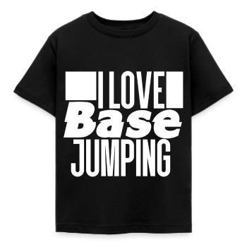 Base Jumping - Kids' T-Shirt - black - Front - AI Model Kid Female (0cm)