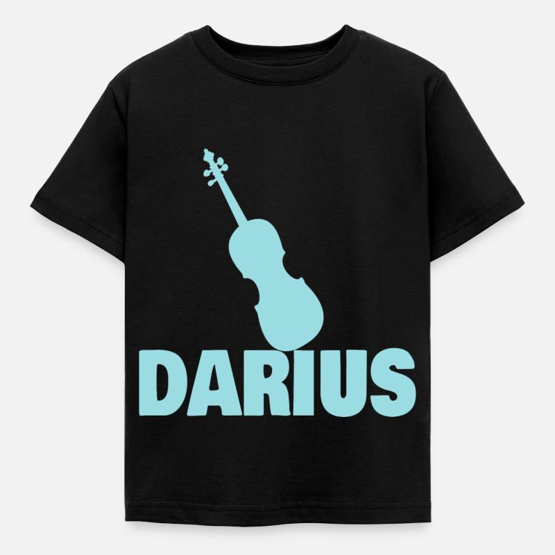 Violin Darius - Børne-T-shirt - sort