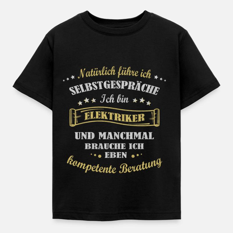 ich bin Elektriker - Kinder T-Shirt - Schwarz