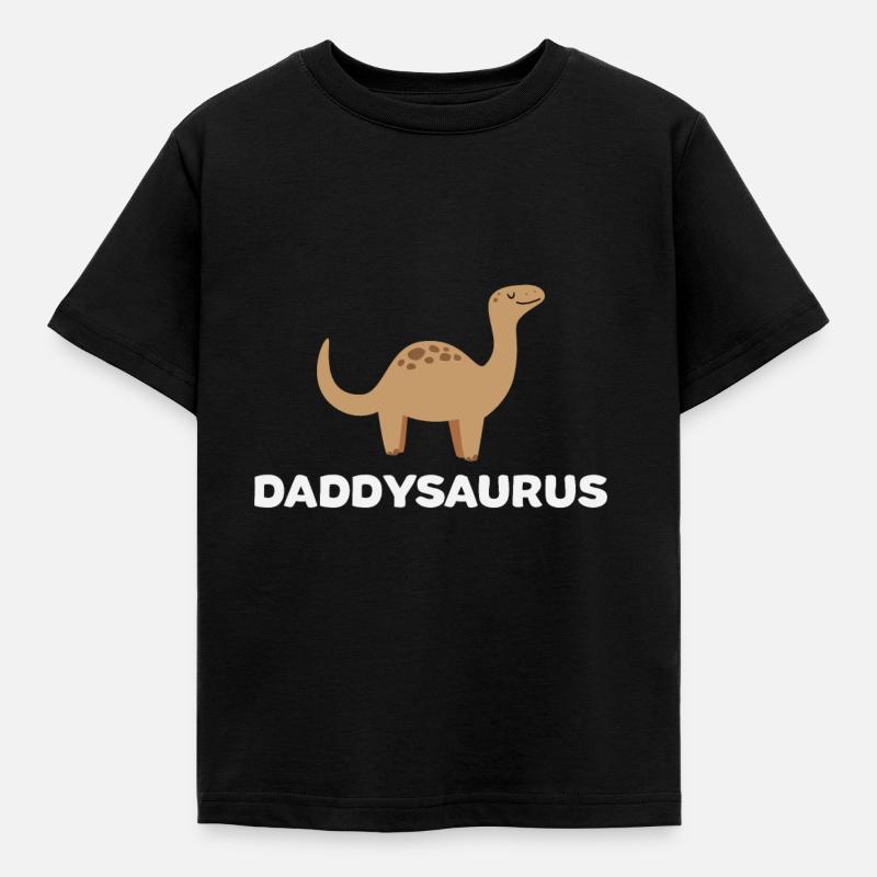 Daddysaurus Funny Dinosaur Daddy Gift - Kids' T-Shirt - black