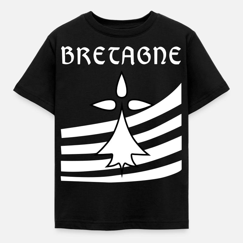 Bretagne blason - T-shirt Enfant - noir