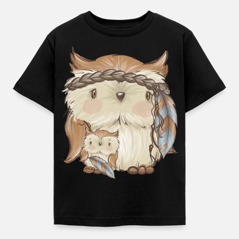 Chouette 2 - T-shirt Enfant - noir