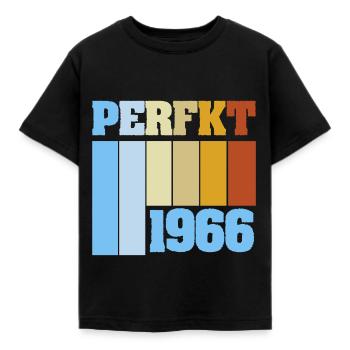 1966 - Kinder T-Shirt - Schwarz - Vorne - AI Model Kid Female (0cm)