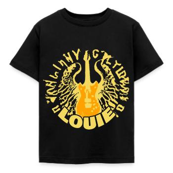 Louie - T-shirt Enfant - noir - Devant - AI Model Kid Female (0cm)