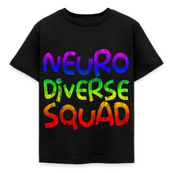 Neurodiverse Squad 3 - Kids' T-Shirt - black - Front - AI Model Kid Female (0cm)